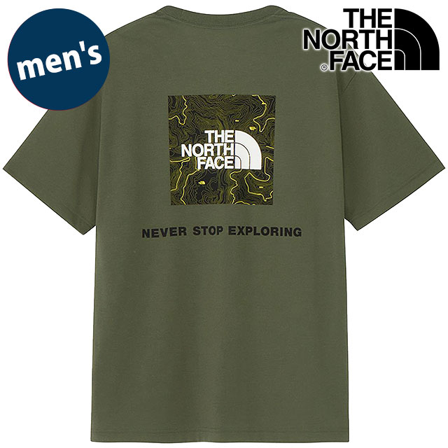 ザ・ノース・フェイス THE NORTH FACE Tシャツ メンズ ショートスリーブバックスクエアトラバースロゴティー [NT32543-NT SS26] S/S Back Square Traverse Logo Tee 半袖 吸水速乾 カーキグリーン ニュートープ 【メール便配送】