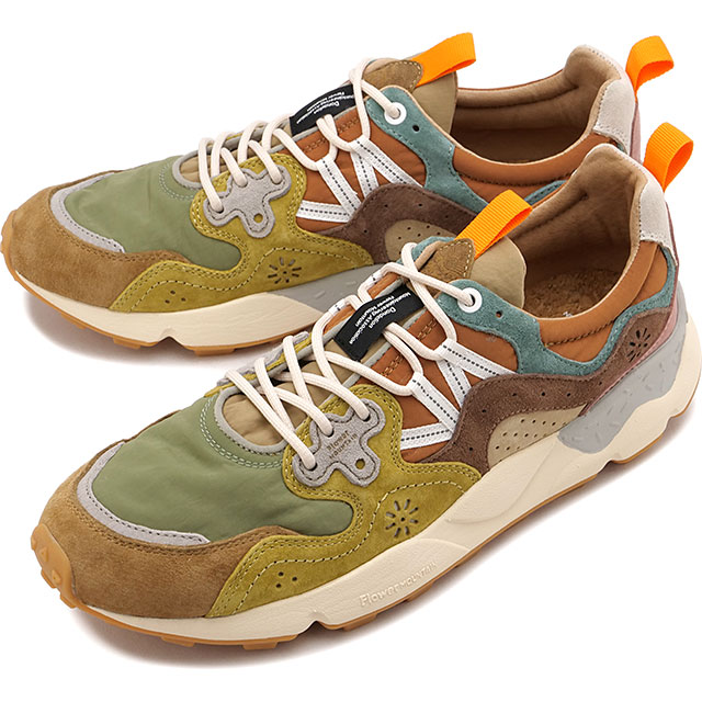 返品交換送料無料 フラワーマウンテン Flower MOUNTAIN スニーカー ヤマノスリー [FM63767 SS26] YAMANO3 ユニセックスシューズ ブラウン L.Brown/Taupe/Ocher