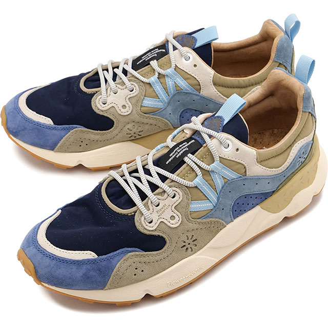 返品交換送料無料 フラワーマウンテン Flower MOUNTAIN スニーカー メンズ ヤマノスリー [FM63781 SS26] YAMANO3シューズ ブルー Navy/Blue/Khaki