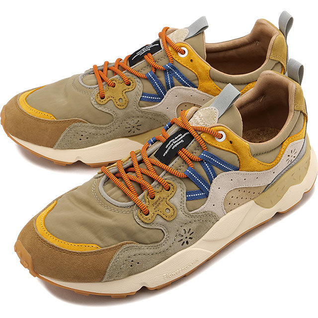 返品交換送料無料 フラワーマウンテン Flower MOUNTAIN スニーカー メンズ ヤマノスリー [FM63823 SS26] YAMANO3シューズ ブラウン Brown/Smoke-green