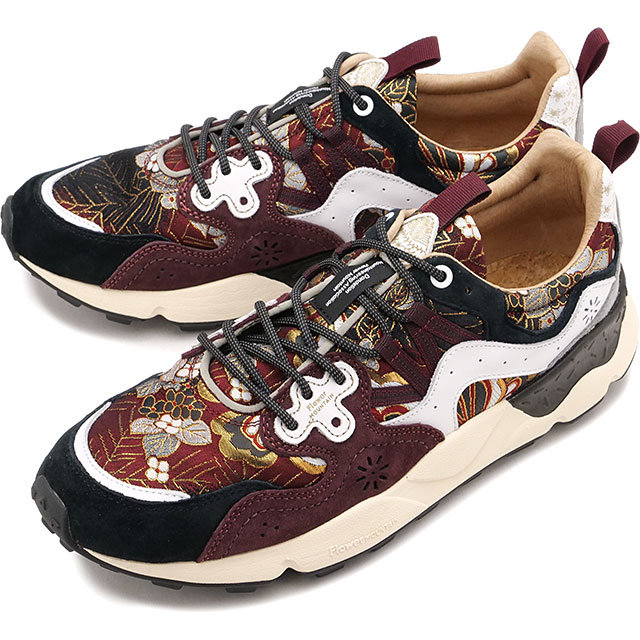 返品交換送料無料 フラワーマウンテン Flower MOUNTAIN スニーカー ヤマノスリー 西陣織 [FM63831 SS26] YAMANO3 ユニセックスシューズ 蝶 ブラック Buterfly/Black