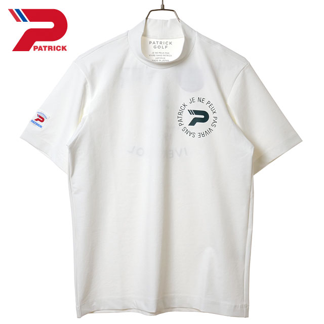 パトリック ゴルフ PATRICK GOLF ゴルフウェア メンズ [263-110 SS26] UP LP モックネック 日本製 半袖 Tシャツ 吸水速乾 WHT ホワイト