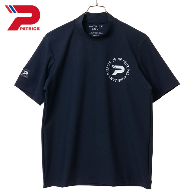 パトリック ゴルフ PATRICK GOLF ゴルフウェア メンズ [263-112 SS26] UP LP モックネック 日本製 半袖 Tシャツ 吸水速乾 NVY ネイビー