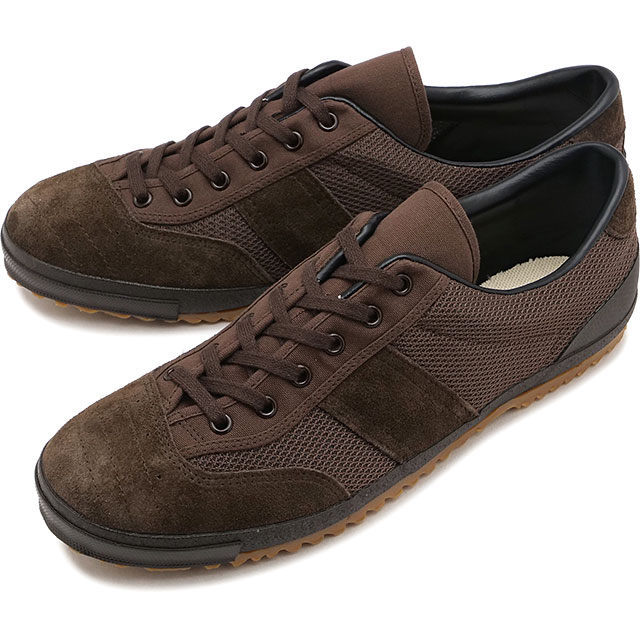ムーンスター ファインバルカナイズド MOONSTAR FINE VULCANIZED スニーカー メンズ ジムナ エース [54324473 SS26] GYMNA ACEシューズ メッシュ 薄底 日本製 ブラウン BROWN