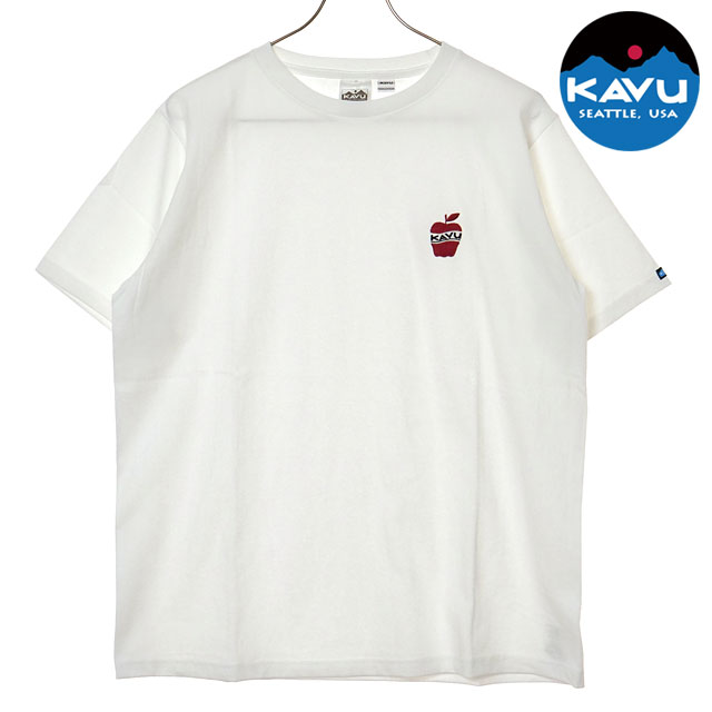 カブー KAVU メンズ OPアップルTシャツ [19822425 SS26] OP Apple Tee 半袖 ワンポイント 白 White 【メール便配送】