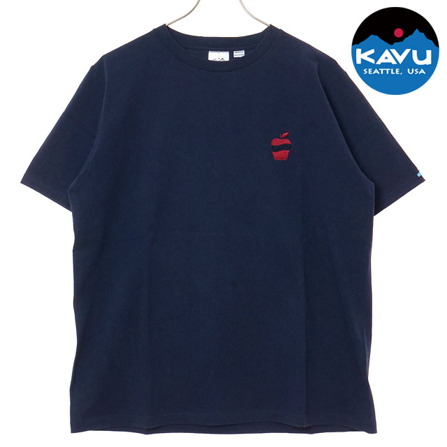 カブー KAVU メンズ OPアップルTシャツ [19822425 SS26] OP Apple Tee 半袖 ワンポイント ネイビー Navy 【メール便配送】