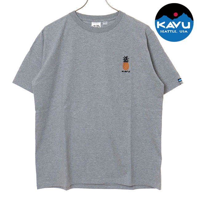 カブー KAVU メンズ OPパイナップルTシャツ [19822427 SS26] OP Pineapple Tee 半袖 ワンポイント グレー Grey 【メール便配送】