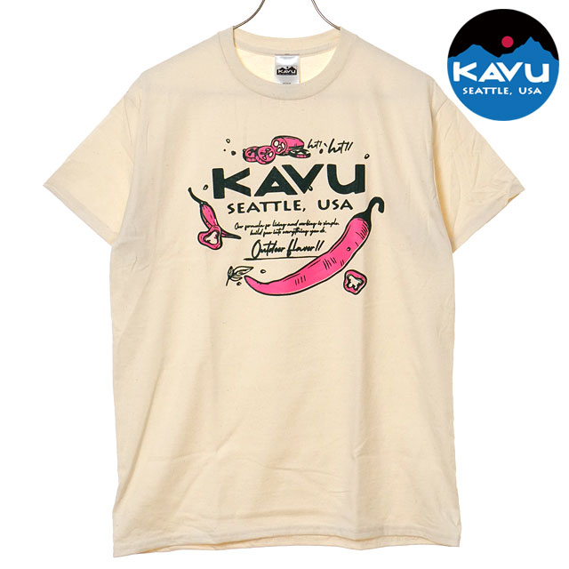 カブー KAVU メンズ チリペッパーTシャツ [19822480 SS26] Chili Pepper Tee 半袖 ベージュ Natural 【メール便配送】