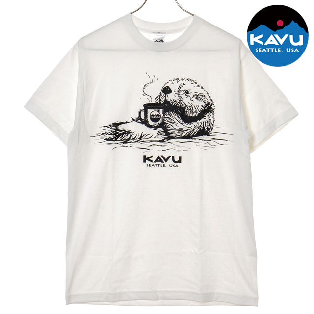 カブー KAVU メンズ シーオッターTシャツ [19822487 SS26] Sea Otter Tee 半袖 白 White 【メール便配送】