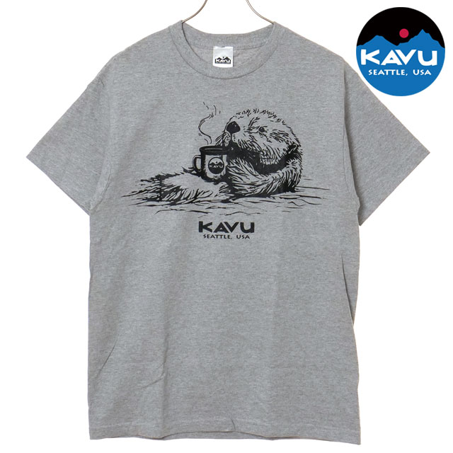 カブー KAVU メンズ シーオッターTシャツ [19822487 SS26] Sea Otter Tee 半袖 グレー Heather-Grey 【メール便配送】