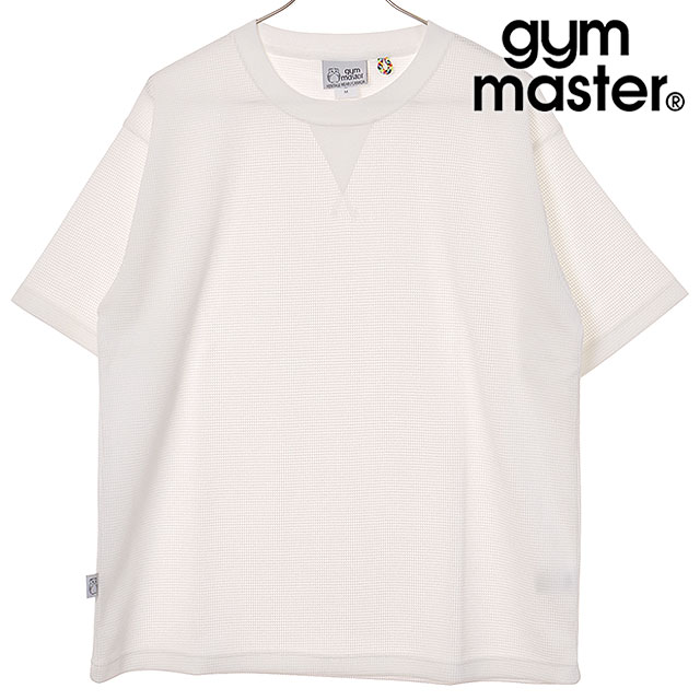 ジムマスター GYM MASTER メンズ 7.2ozドライワッフルクルーネック [G133780-01 SS26] 半袖Tシャツ 吸水速乾 白 ホワイト 【メール便配送】