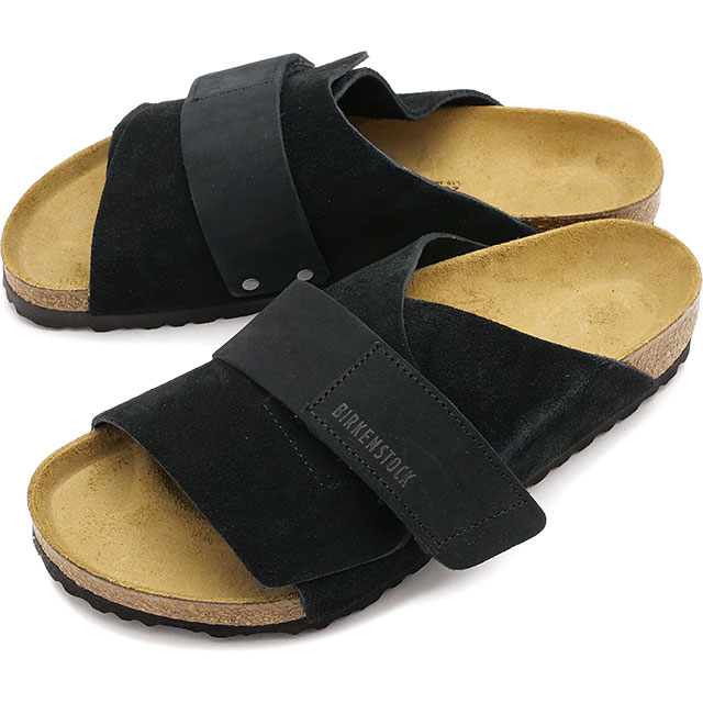 ビルケンシュトック BIRKENSTOCK サンダル メンズ キョウト [1022350 SS26] KYOTOドイツ製 コンフォートサンダル 黒 BLACK | NUBUCK-LEATHER/SUEDE