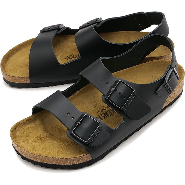 ビルケンシュトック BIRKENSTOCK サンダル メンズ ミラノ [34191 SS26] MILANOドイツ製 コンフォートサンダル 黒 BLACK | NATURAL-LEATHER