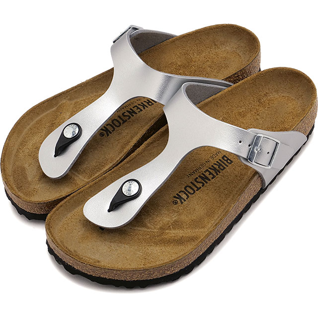 ビルケンシュトック BIRKENSTOCK サンダル レディース ギゼ [43851 SS26] GIZEHドイツ製 コンフォートサンダル シルバー SILVER | BIRKO-FLOR