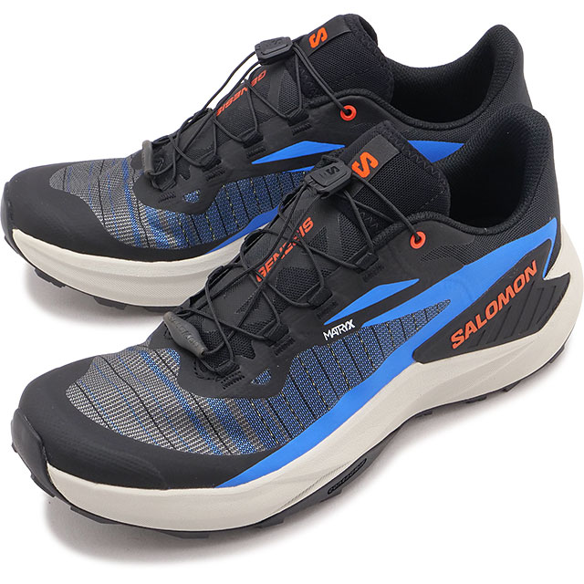 サロモン SALOMON スニーカー メンズ ジェネシス [L47807700] GENESIS 男性用トレイルランニングシューズ 黒 Black/French-Blue/Cherry-Tomato