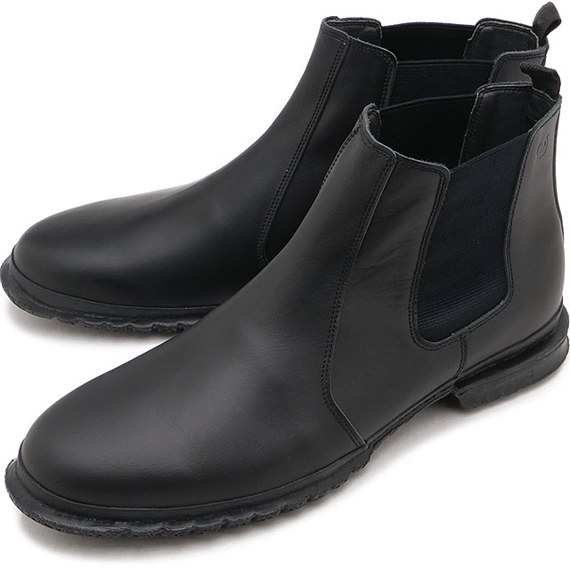 返品交換送料無料 スピングル SPINGLE スニーカー サイドゴアブーツ [SP6159-05 SS26] SP-6159 日本製 撥水レザー ビジネス 雨の日用 ミドルカット ブラック