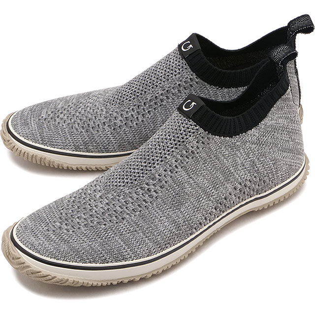 返品交換送料無料 スピングル SPINGLE スニーカー メンズ スリッポン [SP528-07 SS26] SP-528 日本製 ナイロン ジャガードニット グレー