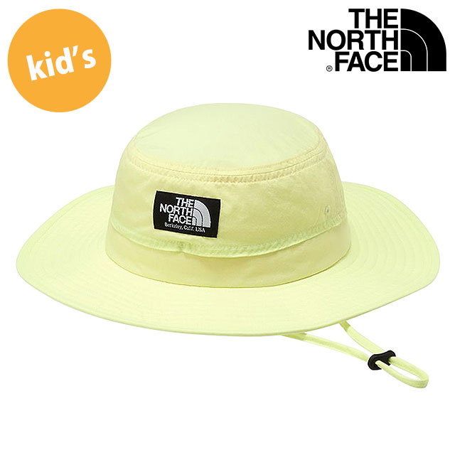 ザ・ノース・フェイス THE NORTH FACE キッズホライズンハット [NNJ02520-LM SS26] Kids' Horizon Hat 男の子・女の子 子供用 帽子 日よけ UVケア あご紐付き イエロー レモンミスト 【メール便配送】