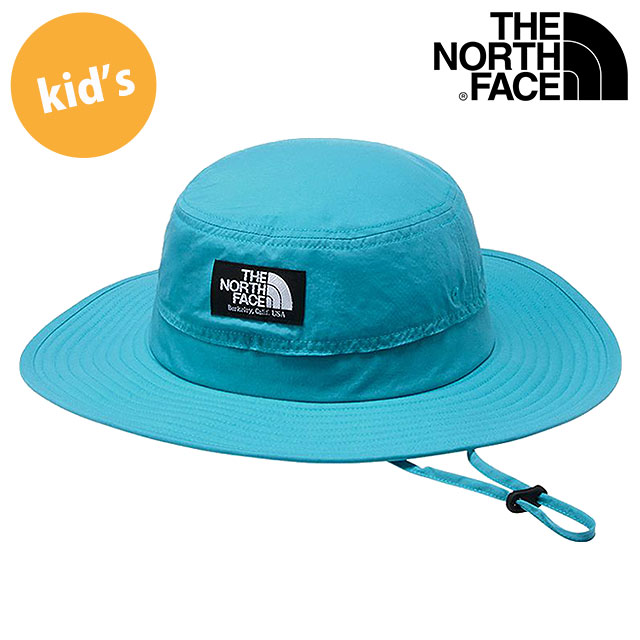 ザ・ノース・フェイス THE NORTH FACE キッズホライズンハット [NNJ02520-RI SS26] Kids' Horizon Hat 男の子・女の子 子供用 帽子 日よけ UVケア あご紐付き ブルー リバーアイス 【メール便配送】