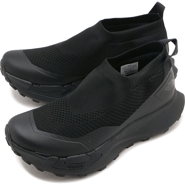 ザ・ノース・フェイス THE NORTH FACE スニーカー メンズ ベクティブサプル [NF52643-KK SS26] VECTIV Supple 厚底 ニットアッパー スリッポン タウンユース 黒 TNFブラック/TNFブラック