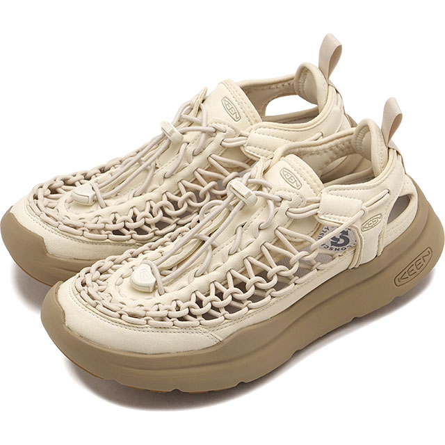 キーン KEEN スニーカーサンダル レディース ユニーク ダブルケー [1030268 SS26] W UNEEK WK ウォーキング タウン トラベル ホワイト BIRCH/PLAZA-TAUPE