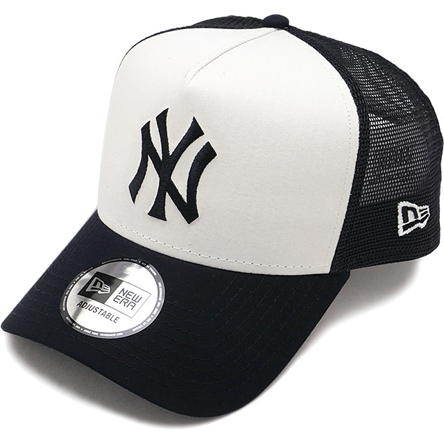 ニューエラ キャップ NEW ERA CAP ニューヨーク・ヤンキース タイプライター [14744893 SS26] 9FORTY A-Frame Trucker NEYYAN TYPE 帽子 MLB サイズ調整可能 ブラック オフホワイト/ブラック