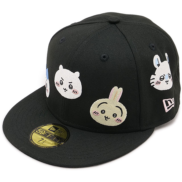 ニューエラ キャップ NEW ERA CAP ちいかわ フレンズ [14864521 SS26] 59FIFTY AO CHIIKAWA FRIENDS 帽子 コラボ ブラック
