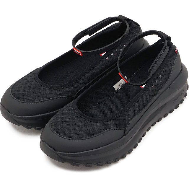 ハンター HUNTER ウィメンズ トラベル フロー メッシュ バレリーナ [WFF3117MSH SS26] WOMENS TRAVEL FLOW MESH BALLERINA レディース スリッポン アンクルストラップ バレエシューズ スニーカー ブラック BLACK