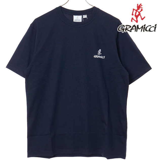 グラミチ GRAMICCI メンズ ワンポイント ロゴ Tシャツ [G4SU-T096 SS26] ONE POINT LOGO TEE 定番 半袖 カットソー ネイビー NAVY 【メール便配送】