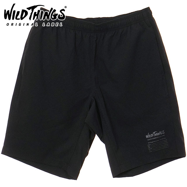 ワイルドシングス WILD THINGS メンズ ベースショーツ [WT26044AD SS26] BASE SHORTS ハーフパンツ 短パン 黒 BLACK 【メール便配送】