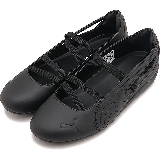 プーマ PUMA スニーカー レディース スピードキャット バレエ レザー ウィメンズ [406144-01 SS26] SPEEDCAT BALLET LTHR WNS 薄底 フェミニン タウン カジュアル ブラック PUMA-Black