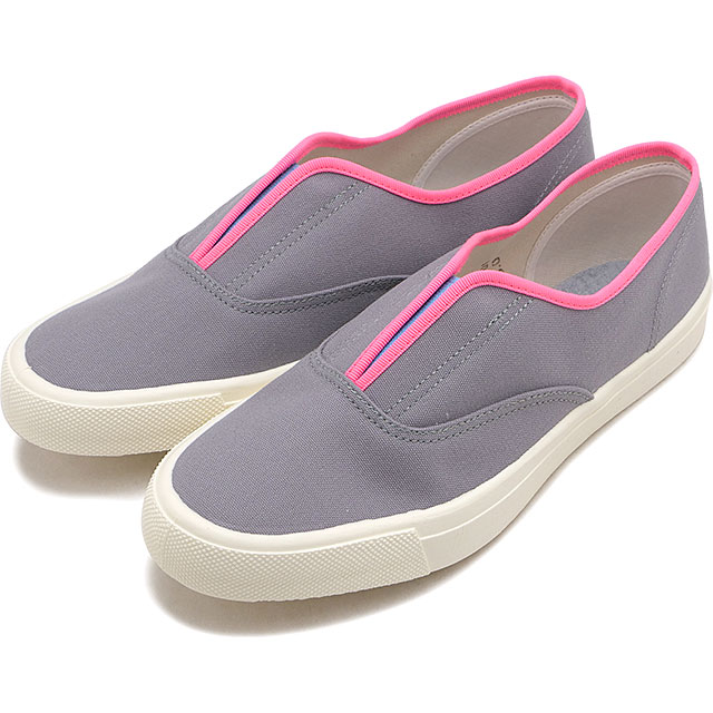 ムーンスター スクーラー MOONSTAR SKOOLER スリッポン レディース カックス [54324454 SS26] KACKSキャンバスシューズ スニーカー グレー PINKGRAY