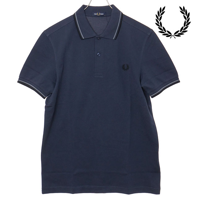 フレッドペリー FRED PERRY ポロシャツ メンズ ツインティップド フレッドペリーシャツ [M3600-01B SS26] TWIN TIPPED FRED PERRY SHIRT 半袖 コットンピケ ネイビー DARK-AIRFORCE/STOCKPORT-BLUE/BLACK