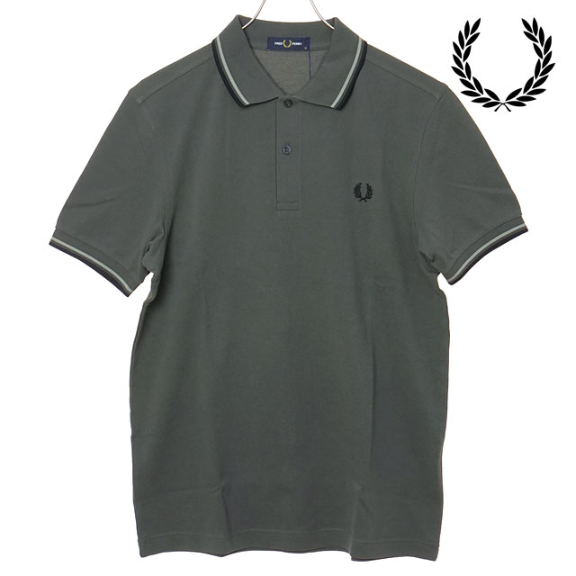 フレッドペリー FRED PERRY ポロシャツ メンズ ツインティップド フレッドペリーシャツ [M3600-04B SS26] TWIN TIPPED FRED PERRY SHIRT 半袖 コットンピケ カーキグリーン FIELD-GREEN/SEAGRASS/BLACK