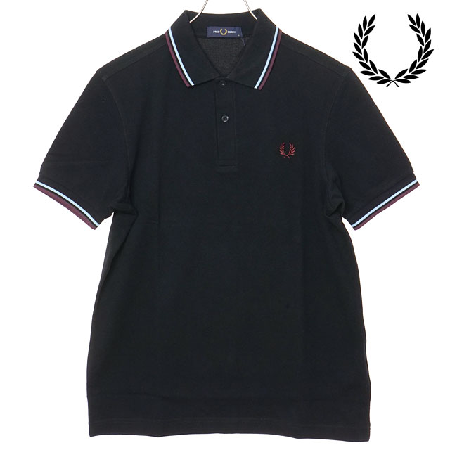 フレッドペリー FRED PERRY ポロシャツ メンズ ツインティップド フレッドペリーシャツ [M3600-10B SS26] TWIN TIPPED FRED PERRY SHIRT 半袖 コットンピケ ブラック BLACK/BLBYB/OXBLOOD