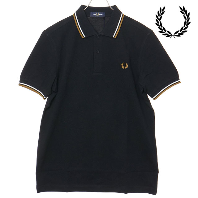 フレッドペリー FRED PERRY ポロシャツ メンズ ツインティップド フレッドペリーシャツ [M3600-P69 SS26] TWIN TIPPED FRED PERRY SHIRT 半袖 コットンピケ ブラック BLACK