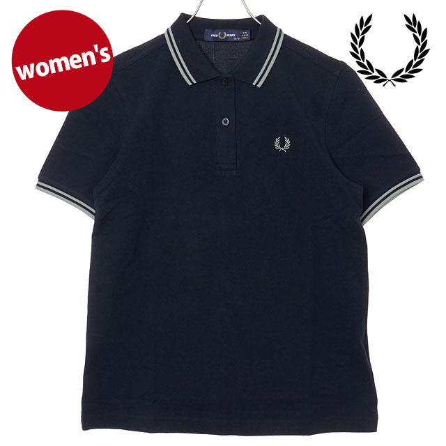 フレッドペリー FRED PERRY ポロシャツ レディース ツインティップド フレッドペリーシャツ [G3600-T73 SS26] TWIN TIPPED FRED PERRY SHIRT 半袖 コットンピケ ネイビー NAVY/SEAGRASS