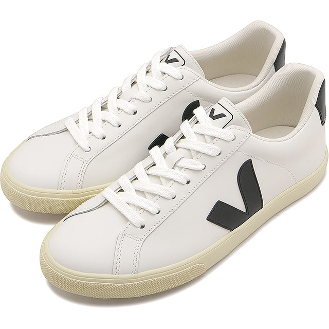 ヴェジャ VEJA スニーカー レディース エスプラー ロゴ [EO0200005 SS26] ESPLAR LOGOレザーシューズ 白 WHITE/BLACK