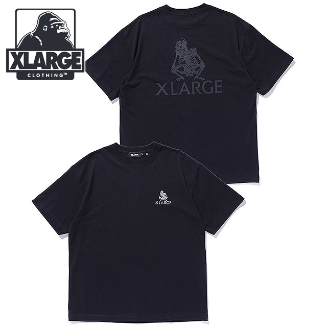 エクストララージ XLARGE メンズ フォッシル ショートスリーブTシャツ [101261011019 SS26] FOSSIL S/S TEE 半袖 黒 BLACK 【メール便配送】