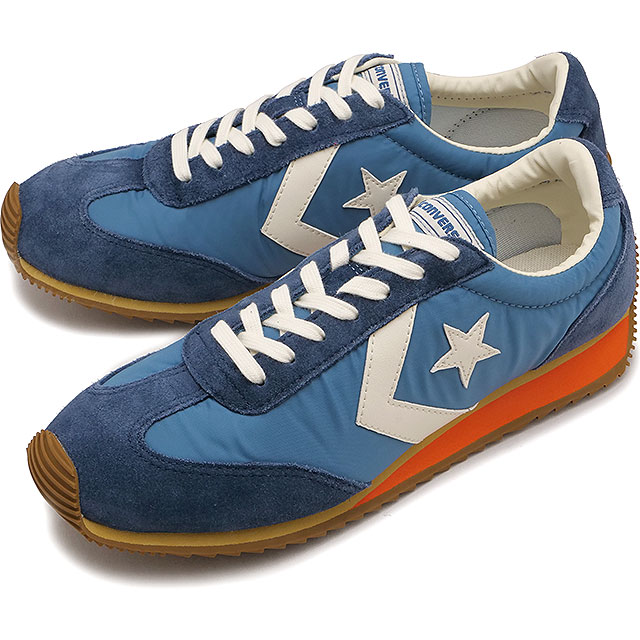 コンバース CONVERSE スニーカー エスティーファイヤー AG [33702481 SS26] STFIRE AG メンズ・レディースローカット レトロランニングシューズ ブルー/バーントオレンジ
