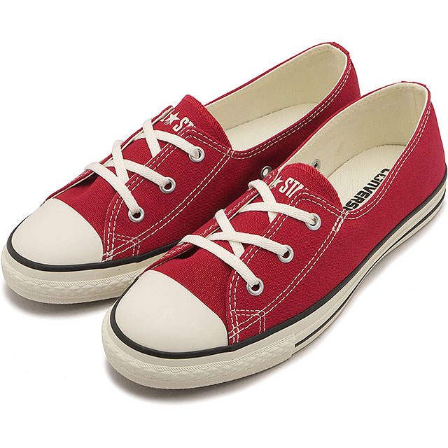 コンバース CONVERSE スニーカー レディース オールスター LP パンプス ローカット [31318272 SS26Q2] ALL STAR LP PUMPS OXシューズ レッド RED