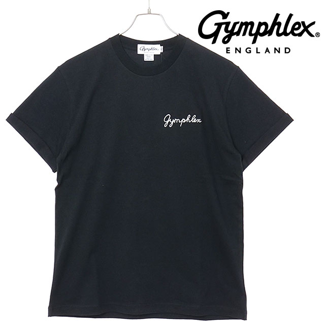 ジムフレックス Gymphlex ショートスリーブ Tシャツ [#GY-C0446 COM SS26] S/S T-SHIRT カットソー Tシャツ 半袖 シンプル おしゃれ ブラック BLACK(WHITE) 【メール便配送】