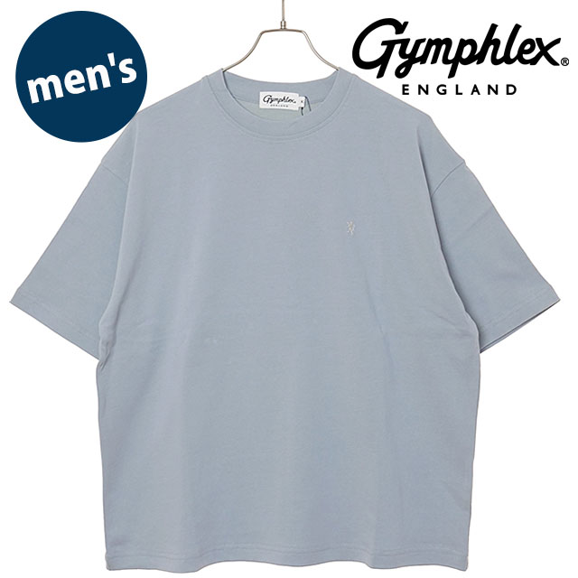 ジムフレックス Gymphlex メンズ クルーネック プルオーバー ショートスリーブ [#GY-C0541 KTS SS26] CREW NECK PULLOVER S/S カットソー 半袖 おしゃれ スポーツファッション ブルー DK.BLUE(IVORY) 【メール便配送】
