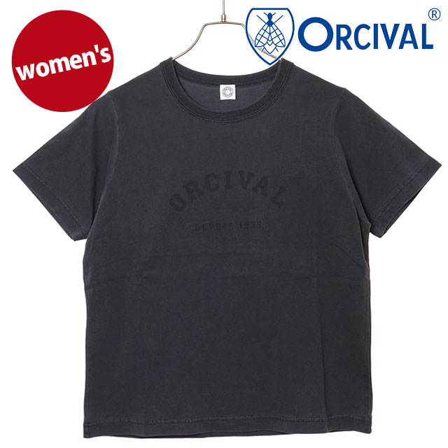 オーシバル ORCIVAL レディース コンパクトプリントTシャツ [OR-C0524-TAB SS26] COMPACT PRINT T-SHIRT カットソー 半袖 グレー CHARCOAL 【メール便配送】
