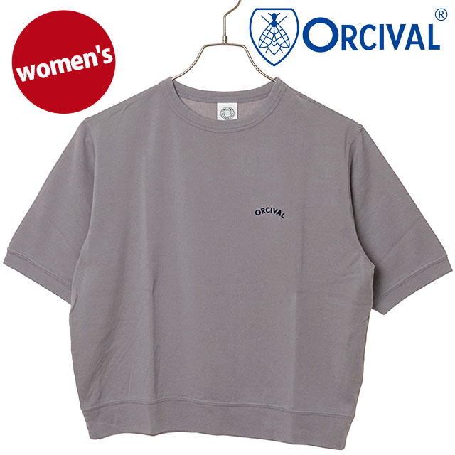 オーシバル ORCIVAL レディース クルーネック ショートスリーブプルオーバー [OR-C0529-SEF SS26] CREW NECK SHORT SLEEVE P.O. カットソー 半袖Tシャツ 日本製 グレー GREY 【メール便配送】
