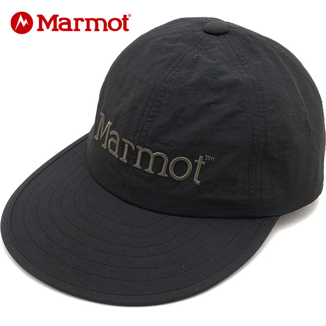 マーモット Marmot マーモットロングビルキャップ [MTSS25UHG205 SS26] Marmot Long Bill Cap 帽子 UVカット サイズ調整可能 黒 BLACK 【メール便配送】