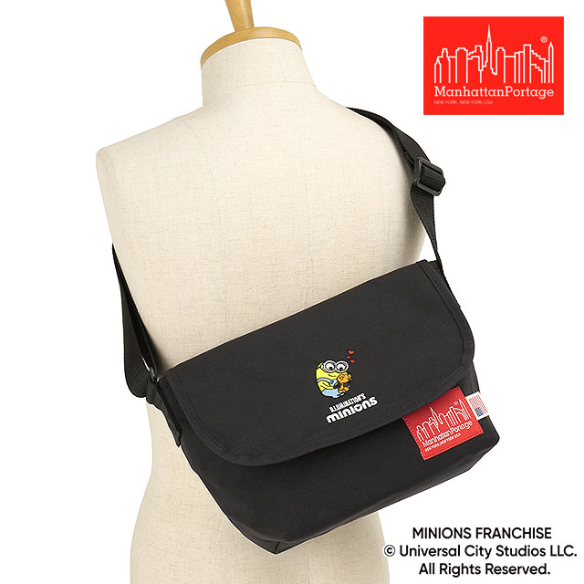 コラボ マンハッタンポーテージ Manhattan Portage ナイロンメッセンジャーバッグ ミニオンズ [MP1605JRBPDMGNTMNOS SS26] NYLON MESSENGER BAG JR (SM)/MINIONS ユニセックスショルダーバッグ 黒 Black