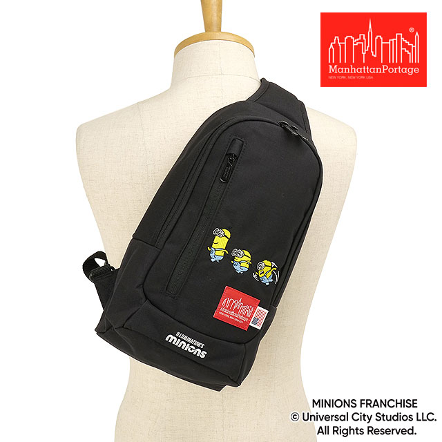 コラボ マンハッタンポーテージ Manhattan Portage リトルイタリークロスボディバッグ ミニオンズ [MP1927MNOS SS26] LITTLE ITALY CROSSBODY BAG/MINIONS ユニセックスワンショルダー 黒 Black