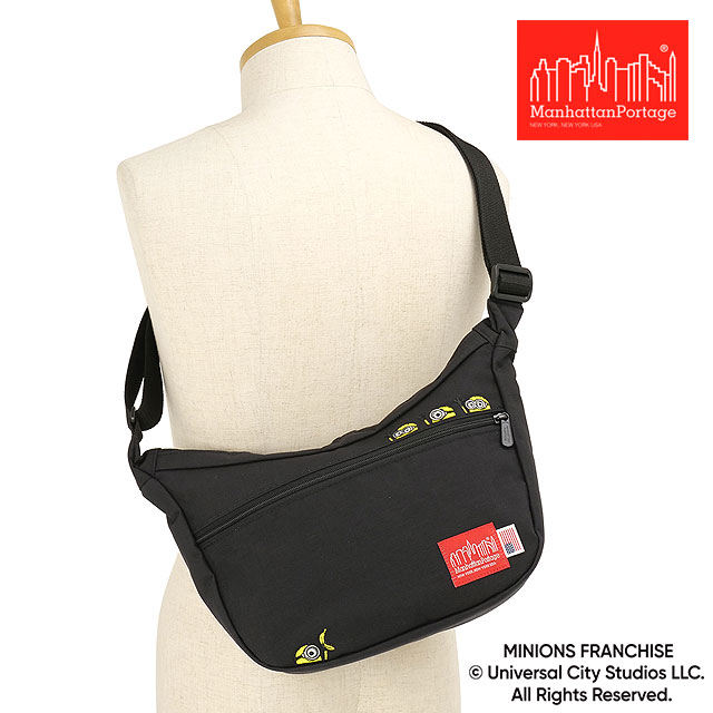 コラボ マンハッタンポーテージ Manhattan Portage デュエットショルダーバッグ ミニオンズ [MP2409MNOS SS26] DUET SHOULDER BAG/MINIONS ユニセックスワンショルダー 黒 Black
