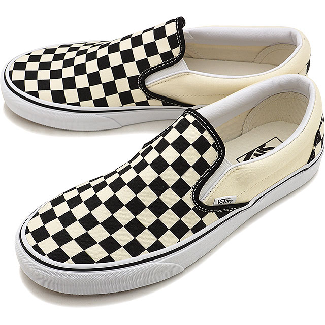 バンズ VANS スリッポン クラシック スリップオン CLASSIC SLIP-ON ヴァンズ スニーカー BLACK AND WHITE CHEKERBOARD/WHITE ブラック [VN000EYEBWW SS19]